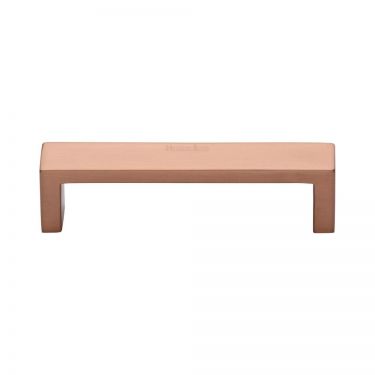 Click Here To Enlarge This Photo Of C4520 128-SRG Heritage Brass Cabinet Pull Wide Metro Design 128mm ctc Satin Rose Gold Finish