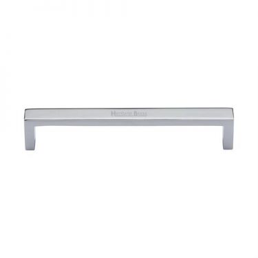 Click Here To Enlarge This Photo Of C4520 160-PC Heritage Brass Cabinet Pull Wide Metro Design 160mm ctc Polished Chrome Finish