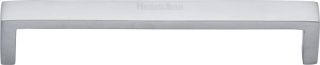 C4520 160-SC Heritage Brass Cabinet Pull Wide Metro Design 160mm ctc Satin Chrome Finish