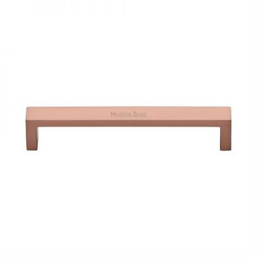 Click Here To Enlarge This Photo Of C4520 203-SRG Heritage Brass Cabinet Pull Wide Metro Design 203mm ctc Satin Rose Gold Finish