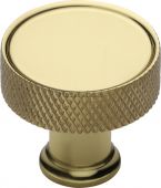 C4648 32-PB Heritage Brass Cabinet Knob Florence Knurled Design 32mm Polished Brass Finish