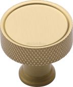 C4648 32-SB Heritage Brass Cabinet Knob Florence Knurled Design 32mm Satin Brass Finish