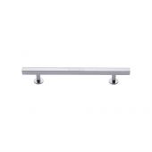 C4760 160-PC Heritage Brass Cabinet Pull Square Design with Footings 160mm ctc Polished Chrome Finish
