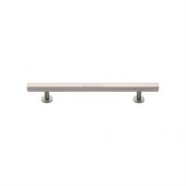 C4760 96-SN Heritage Brass Cabinet Pull Square Design with Footings 96mm ctc Satin Nickel Finish