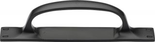 FB1142 228 M.Marcus Black Iron Rustic Cabinet Pull Handle on Plate 228mm