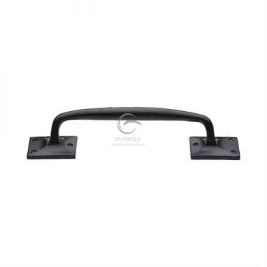 Click Here To Enlarge This Photo Of FB1150 305 M.Marcus Black Iron Rustic Door Pull Handle Cranked Design 12"