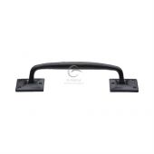 FB1150 305 M.Marcus Black Iron Rustic Door Pull Handle Cranked Design 12"