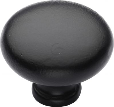 Click Here To Enlarge This Photo Of FB117 32 M.Marcus Black Iron Rustic Cabinet Knob Round Design 32mm