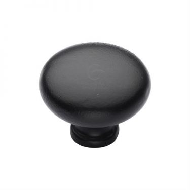 Click Here To Enlarge This Photo Of FB117 38 M.Marcus Black Iron Rustic Cabinet Knob Round Design 38mm