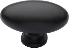 FB118 50 M.Marcus Black Iron Rustic Cabinet Knob Oval Design 50mm