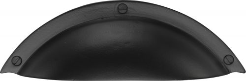 Click Here To Enlarge This Photo Of FB1710 M.Marcus Black Iron Rustic Elongated Cabinet Drawer Pull