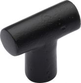 FB2234 M.Marcus Black Iron Rustic Cabinet Knob T Shaped Design 35mm
