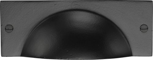 Click Here To Enlarge This Photo Of FB2762 M.Marcus Black Iron Rustic Cheshire Cabinet Drawer Pull