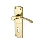 PR400-PB M.Marcus Project Hardware Door Handle Lever Lock Luca Design Polished Brass Finish