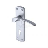 PR400-SC M.Marcus Project Hardware Door Handle Lever Lock Luca Design Satin Chrome Finish