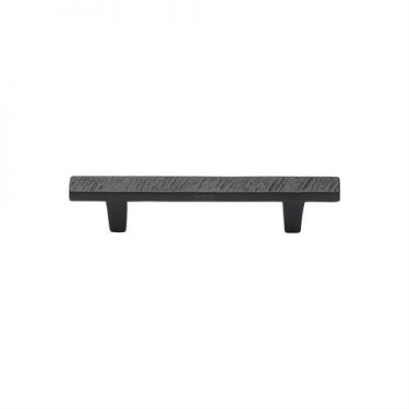 Click Here To Enlarge This Photo Of FB3425 128 M.Marcus Black Iron Rustic Cabinet Pull Textured Design 128mm ctc