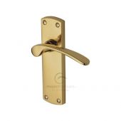PR410-PB M.Marcus Project Hardware Door Handle Lever Latch Luca Design Polished Brass Finish