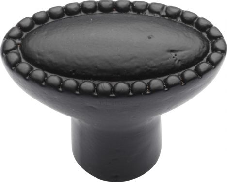 Click Here To Enlarge This Photo Of FB3621 M.Marcus Black Iron Rustic Cabinet Knob Opal Design 38mm
