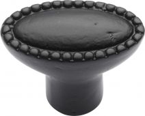 FB3621 M.Marcus Black Iron Rustic Cabinet Knob Opal Design 38mm