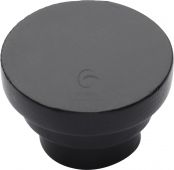 FB3624 32 M.Marcus Black Iron Rustic Cabinet Knob Round Stepped Design 32mm