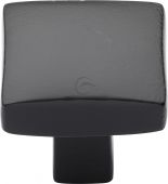 FB3678 32 M.Marcus Black Iron Rustic Cabinet Knob Square Convex Design 32mm