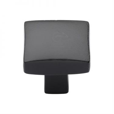 Click Here To Enlarge This Photo Of FB3678 38 M.Marcus Black Iron Rustic Cabinet Knob Square Convex Design 38mm