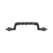 FB370 143 M.Marcus Black Iron Rustic Cabinet Pull Twist Design 143mm ctc