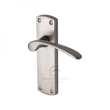 Click Here To Enlarge This Photo Of PR410-SC M.Marcus Project Hardware Door Handle Lever Latch Luca Design Satin Chrome Finish