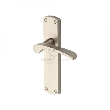 Click Here To Enlarge This Photo Of PR410-SN M.Marcus Project Hardware Door Handle Lever Latch Luca Design Satin Nickel Finish