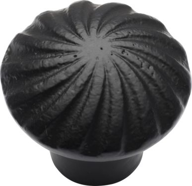 Click Here To Enlarge This Photo Of FB3891 32 M.Marcus Black Iron Rustic Cabinet Knob Wheel Design 32mm