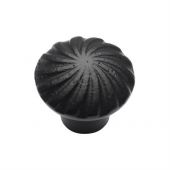 FB3891 38 M.Marcus Black Iron Rustic Cabinet Knob Wheel Design 38mm