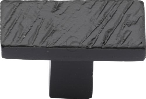 Click Here To Enlarge This Photo Of FB3896 M.Marcus Black Iron Rustic Cabinet Knob Textured Design 41mm