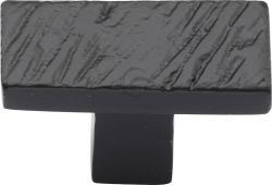 FB3896 M.Marcus Black Iron Rustic Cabinet Knob Textured Design 41mm