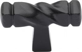 FB399 M.Marcus Black Iron Rustic Cabinet Knob Twist Design 44mm