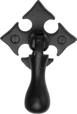 Click Here To Enlarge This Photo Of FB6261 M.Marcus Black Iron Rustic Fleur-De-Lys Cabinet Drop Pull