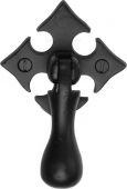 FB6261 M.Marcus Black Iron Rustic Fleur-De-Lys Cabinet Drop Pull