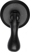 FB6264 M.Marcus Black Iron Rustic Cabinet Drop Pull on Round Plate