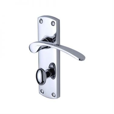Click Here To Enlarge This Photo Of PR420-PC M.Marcus Project Hardware Door Handle For Bathroom Luca Design Polished Chrome Finish