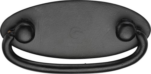Click Here To Enlarge This Photo Of FB6266 M.Marcus Black Iron Rustic Oval Drop Pull