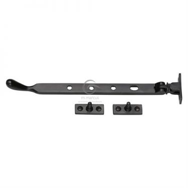 Click Here To Enlarge This Photo Of FB992 12 M.Marcus Black Iron Rustic Casement Window Stay 12"
