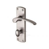 PR420-SC M.Marcus Project Hardware Door Handle For Bathroom Luca Design Satin Chrome Finish