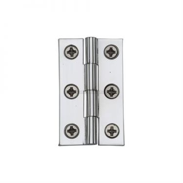 Click Here To Enlarge This Photo Of HG99-110-PC Heritage Brass Cabinet Hinge Brass 1 ½" Polished Chrome Finish