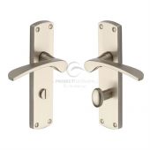 PR420-SN M.Marcus Project Hardware Door Handle For Bathroom Luca Design Satin Nickel Finish