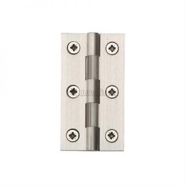 Click Here To Enlarge This Photo Of HG99-120-SN Heritage Brass Hinge Brass 2 ½" x 1 ⅜" Satin Nickel Finish