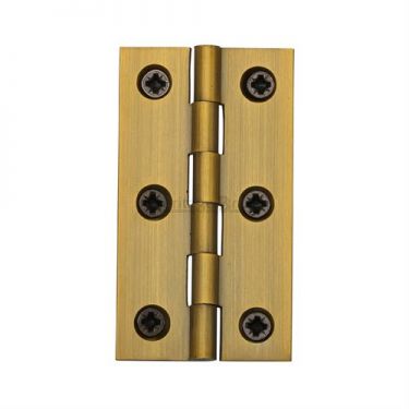 Click Here To Enlarge This Photo Of HG99-125-AT Heritage Brass Hinge Brass 3" x 1 ⅝" Antique Brass Finish