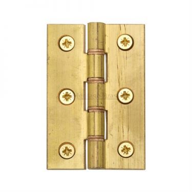 Click Here To Enlarge This Photo Of HG99-345-NB Heritage Brass Hinge Brass with Phosphor Washers 3" x 2" Natural Brass Finish