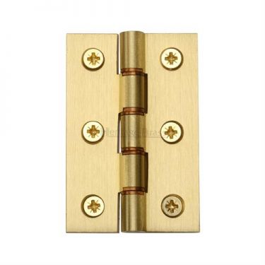Click Here To Enlarge This Photo Of HG99-345-SB Heritage Brass Hinge Brass with Phosphor Washers 3" x 2" Satin Brass Finish