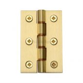 HG99-345-SB Heritage Brass Hinge Brass with Phosphor Washers 3" x 2" Satin Brass Finish