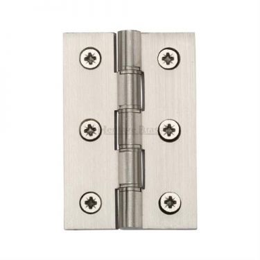 Click Here To Enlarge This Photo Of HG99-345-SN Heritage Brass Hinge Brass with Phosphor Washers 3" x 2" Satin Nickel Finish