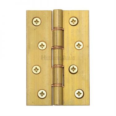 Click Here To Enlarge This Photo Of HG99-350-NB Heritage Brass Hinge Brass with Phosphor Washers 4" x 2 ⅝" Natural Brass Finish